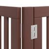 vidaXL Dog Gate Set of 10 Brown Poplar wood Foldable Dog Gate