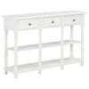 vidaXL Console Table White Engineered wood 43.3 x 11.8 x 29.9 in