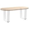 vidaXL Dining Table Leg White Powder-Coated Steel Medium Adjustable Feet