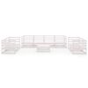 vidaXL Garden Lounge Set White Solid pinewood Large Modular