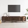vidaXL TV Cabinet Brown Oak Engineered Wood, Metal Large TV Cabinet