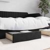 vidaXL Bed Drawer Black Engineered wood, velvet (100% polyester)