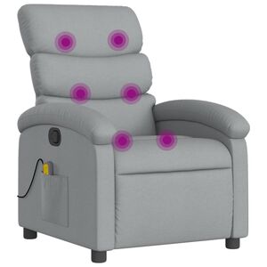 vidaXL Massage Recliner Chair Light grey