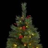vidaXL Artificial Hinged Christmas Tree Green PVC, metal Small