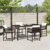 vidaXL Garden Dining Set 5 pcs Brown poly rattan