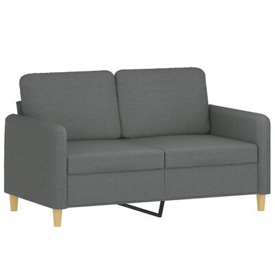 vidaXL 3 Piece Sofa Set with Cushions Dark Gray Fabric