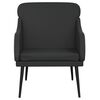 vidaXL Armchair Black Faux leather, metal, plywood 24.8 x 29.7 x 31.5 in