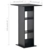 vidaXL Bar Table Black Engineered wood Tall Sleek Bar Table Square