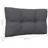 vidaXL Garden Corner Sofa Grey Solid pinewood 25.0 in x 25.0 in x 24.6 in