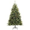 vidaXL Artificial Hinged Christmas Tree Green PVC Large Foldable