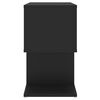 vidaXL Bedside Cabinet Black Engineered wood Medium Bedside Cabinet