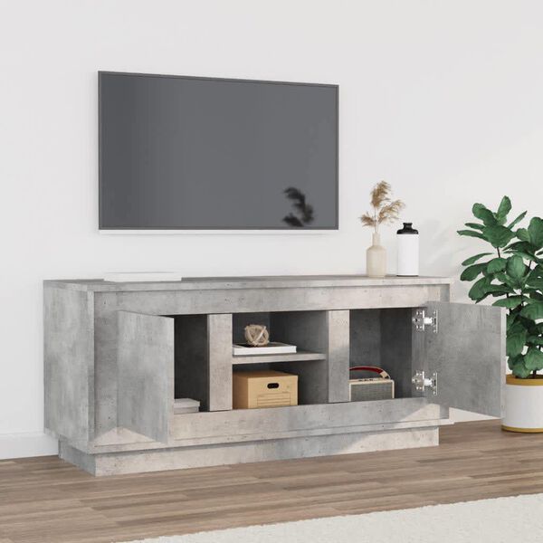 vidaXL TV Cabinet Concrete grey Engineered wood Medium TV Cabinet