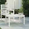 vidaXL Garden Table White Solid wood pine Medium Durable Garden Table