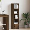 vidaXL Bookcase Brown Oak Engineered Wood Medium Reversible Bookcase