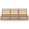 vidaXL 3-seater Sofa Honey brown Solid pine wood 3-seater Modular