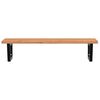 vidaXL Basin Shelf Wall Mounted Steel and Solid Wood Beech