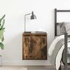 vidaXL Wall-mounted Bedside Cabinet Smoked oak Engineered wood Medium