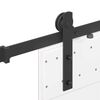 vidaXL Sliding Door Hardware Kit 59.8 " Steel Black