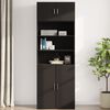 vidaXL Wall Cabinet Black Engineered wood Medium Wall Cabinet