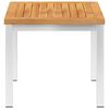 vidaXL Side Table Teak Solid Acacia wood Small Square Contemporary
