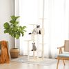 vidaXL Cat Tree Cream Engineered wood, Plush, Sisal 60.2 in tall