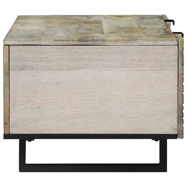 vidaXL Coffee Table Beige and Black 39.37 x 21.26 x 15.75 in