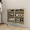 vidaXL Wall Shoe Cabinets 2 pcs Sonoma Oak 23.6"x7.1"x35.4" Engineered Wood