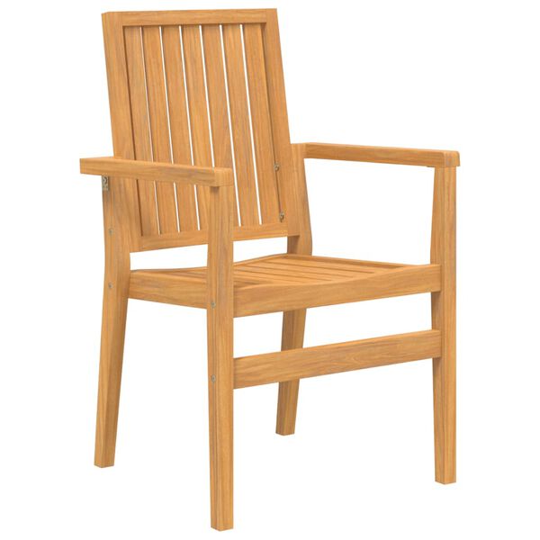 vidaXL Stackable Patio Chairs 2 pcs 22.2x22.6x35.8" Solid Wood Teak