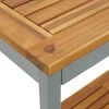 vidaXL Outdoor Table with Shelf Natural and grey 31.5" x 13.8" x 29.5