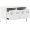 vidaXL TV Cabinet White Cold-rolled steel 26.8 in x 15.4 in x 17.1 in