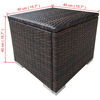 vidaXL Patio Sunlouger Set of 2 Brown PE Rattan Large