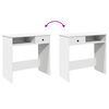 vidaXL Desk White Engineered wood Medium Computer Desk Rectangular