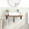vidaXL Basin Shelf Wall Mounted Steel and Solid Wood Oak
