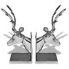 vidaXL Bookend Silver Aluminum Medium Decorative Inlays Bookend