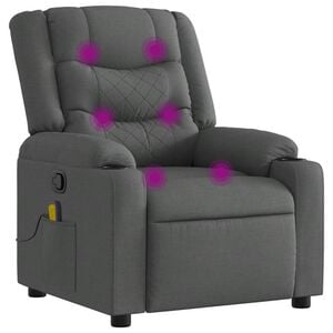 vidaXL Massage Recliner Chair Dark Grey