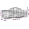vidaXL Gabion Basket Set of 25 Silver Galvanized Iron Extra Large