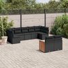vidaXL Garden Sofa Set Black