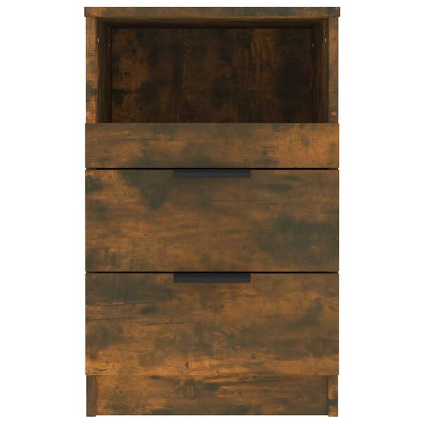 vidaXL Nightstand Set of 2 Smoked Oak Engineered wood Medium