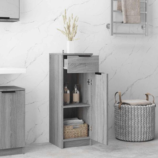 vidaXL Bathroom Cabinet Grey Sonoma Engineered Wood Bathroom Cabinet