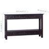 vidaXL Console Table Light Black Coffee Solid Mahogany Wood Medium