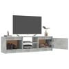 vidaXL TV Stand Concrete Gray 47.2"x11.8"x14" Engineered Wood