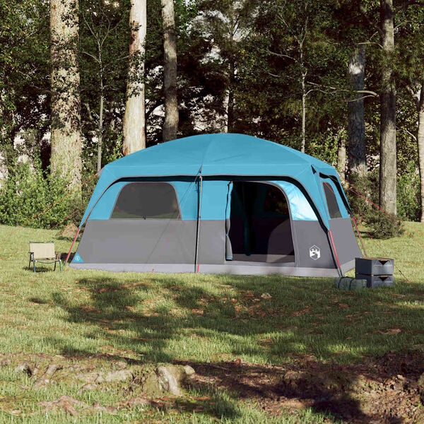 vidaXL Family Tent Cabin 8-Person Blue Waterproof