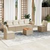 vidaXL Garden Sofa Set Beige, Cream white