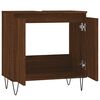 vidaXL Bathroom Cabinet Brown Oak Engineered Wood, Iron Compact