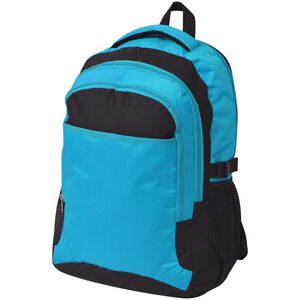 vidaXL School Backpack 10.6 gal Black and Blue
