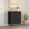 vidaXL Side Cabinet Black Solid mango wood, iron Medium Side Cabinet