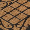 vidaXL Door Mat Black and brown Rubber and Coir 17.7x29.5 in Non-slip