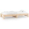 vidaXL Day Bed Natural pine Solid pine wood Double Expandable Day Bed