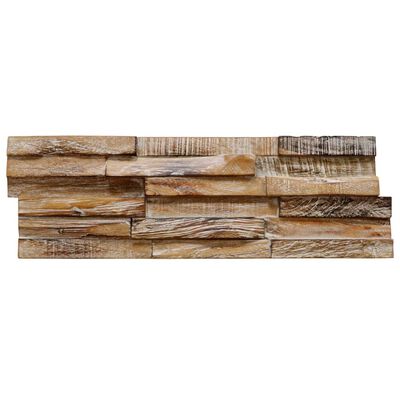 vidaXL 3D Wall Cladding Panels 10 pcs 10.9 ft² Solid Teak Wood
