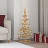 vidaXL Wooden Christmas Tree with Stand Brown 47.2" Solid pine wood